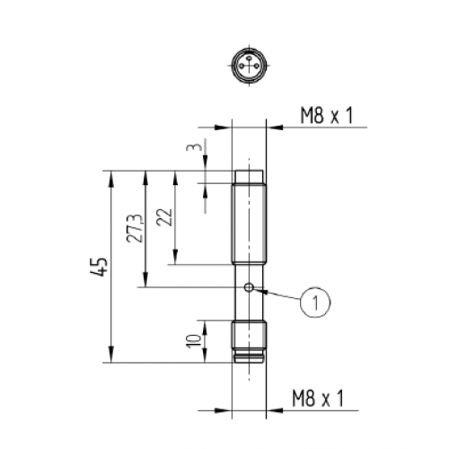 IM025NM45VB8 Indukčný snímač so štandardnými spínacími vzdialenosťami